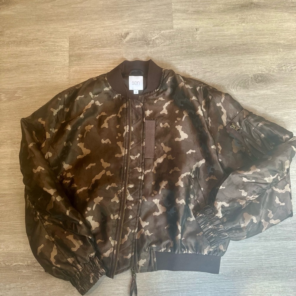 SEN zip up moto jacket